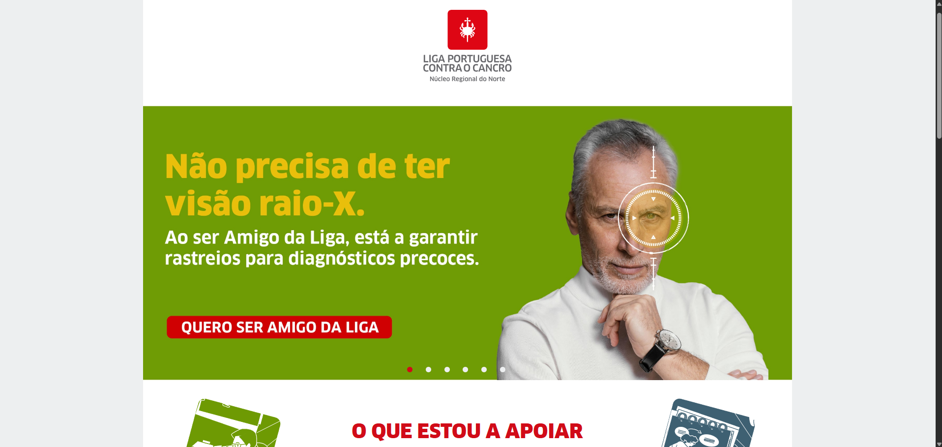 Liga Portuguesa Contra o Cancro Landing